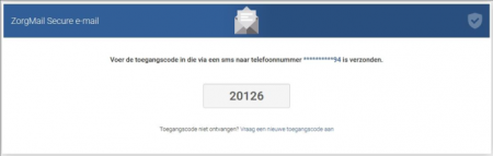 E secure toegangscode invoeren